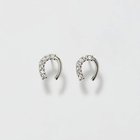 【フィービィー/phoebe】の【金属アレルギー対応】グロッシーミニホースシューピアス ステンレス/馬蹄/蹄鉄/ラッキーモチーフ/ギフト/プレゼント シルバー|ID: prp329100004801394 ipo3291000000034836012