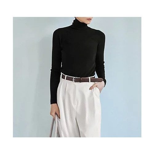 【スタイルデリ/STYLE DELI】のもっちりタートルリブニットトップス インテリア・キッズ・メンズ・レディースファッション・服の通販 founy(ファニー) ファッション Fashion レディースファッション Fashion for Women トップス・カットソー Cut & Sew Tops ニット Knit Tops & Sweaters イエロー Yellow インナー Innerwear カットソー Cut and Sewn Top シンプル Simple, Minimal ストレート Straight, Straight Cut スリット Slit, Slit Detail タートル Turtleneck, Turtle Collar タートルネック Turtleneck, High Neck 定番 Standard, Basic Item なめらか Smooth, Silky Texture 長袖 Long Sleeve, Full Sleeve フィット Fit, Slim Fit フォルム Silhouette, Form ベーシック Basic, Essential メランジ Melange, Mixed Yarn ブラック|ID: prp329100004802745 ipo3291000000034845306