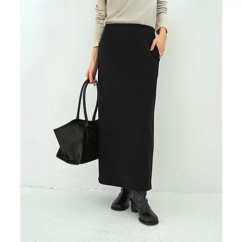 【スタイルデリ/STYLE DELI】のウールタッチ伸縮ストレートスカート インテリア・キッズ・メンズ・レディースファッション・服の通販 founy(ファニー) 　ファッション　Fashion　レディースファッション　Fashion for Women　スカート　Skirts　ストレート　Straight, Straight Cut　ブラック|ID: prp329100004802754 ipo3291000000034845371
