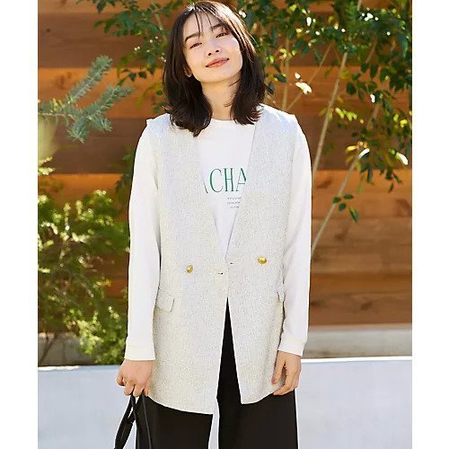 【エニー/ANY】のツィードライクブッチャージレ 人気、トレンドファッション・服の通販 founy(ファニー) ファッション Fashion レディースファッション Fashion for Women アウター Coat / Outerwear Collection トップス・カットソー Cut & Sew Tops ベスト&ジレ / 重ね着スタイル Vests & Gilets おすすめ Recommended / Our Picks クラシカル Classical, Vintage-Inspired ツイード Twill, Twill Weave トレンド Trend, Trending Now フロント Front, Front Design ポケット Pocket, Pocket Detail エレガント 上品 Elegant 人気 Popular, Best Seller other-3|ID: prp329100004806087 ipo3291000000034875005