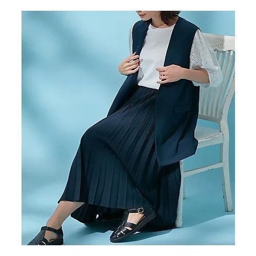 【エニー/ANY】の【ウエストゴム】リネンライクエアーヴィンテージ プリーツスカート インテリア・キッズ・メンズ・レディースファッション・服の通販 founy(ファニー) ファッション Fashion レディースファッション Fashion for Women スカート Skirts プリーツスカート / 上品フェミニンスタイル Pleated Skirts セットアップ Set-Up, Coordinated Outfit フレア Flare, Flared プリーツ Pleats, Pleated リネン Linen, Linen Fabric ネイビー|ID: prp329100004806092 ipo3291000000034875060