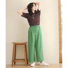【エニー/ANY】の【ウエストゴム】イージケア美脚パンツ ワイド 人気、トレンドファッション・服の通販 founy(ファニー) ファッション Fashion レディースファッション Fashion for Women パンツ Pants & Trousers ストレッチ Stretch, Stretchy Fabric フラット Flat, Flat Shoes ポケット Pocket, Pocket Detail ワイド Wide, Wide Fit 吸水 Absorbent, Quick-Dry ビジネス 仕事 通勤 Business / Work / Commuting thumbnail グリーン|ID: prp329100004806141 ipo3291000000034875573