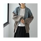 【スタイルデリ/STYLE DELI】の【BLK001】デニムルーズニットジャケット グレー|ID:prp329100004806256