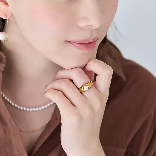 【フィービィー/phoebe】の【金属アレルギー対応】アイコニックボリュームパールリング/ステンレス/大ぶり/存在感◎/主役級 人気、トレンドファッション・服の通販 founy(ファニー) ファッション Fashion レディースファッション Fashion for Women アクセサリー Fashion Accessories ジャケット Jacket, Outerwear デニム Denim, Jeans Material パール Pearl, Pearl Accent フォルム Silhouette, Form other-3|ID: prp329100004807449 ipo3291000000034885603