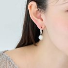 【フィービィー/phoebe】の【金属アレルギー対応】バランスパールフープイヤリング/ステンレス/大ぶり/存在感◎/主役級 シルバー|ID: prp329100004807468 ipo3291000000034885722