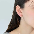 【フィービィー/phoebe】の【痛くないシリーズ】ファセットスリムフープライトフィットイヤリング シルバー|ID: prp329100004807469 ipo3291000000034885735