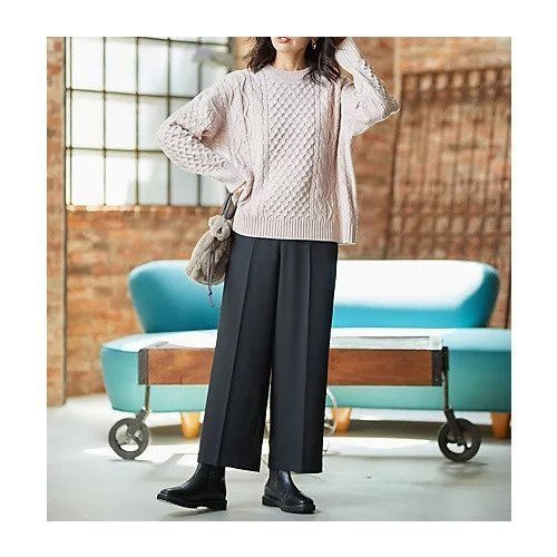 【エニー/ANY】の【ウエストゴム/ストレッチ/裏起毛】シークレットウォーム ワイド インテリア・キッズ・メンズ・レディースファッション・服の通販 founy(ファニー) ファッション Fashion レディースファッション Fashion for Women ストレッチ Stretch, Stretchy Fabric センター Center, Center Line ピーチ Peach, Soft Touch ポケット Pocket, Pocket Detail ミックス Mix, Mixed Style 楽ちん Easy Fit, Comfortable ワイド Wide, Wide Fit ブラック|ID: prp329100004807483 ipo3291000000034885836