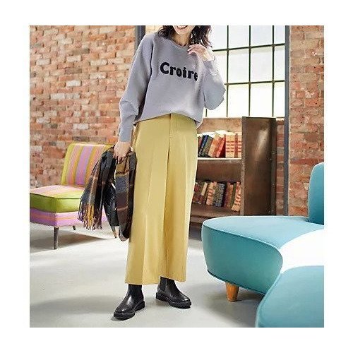 【エニー/ANY】の【ウエストゴム/ストレッチ/裏起毛】シークレットウォーム ワイド インテリア・キッズ・メンズ・レディースファッション・服の通販 founy(ファニー) ファッション Fashion レディースファッション Fashion for Women ストレッチ Stretch, Stretchy Fabric センター Center, Center Line ピーチ Peach, Soft Touch ポケット Pocket, Pocket Detail ミックス Mix, Mixed Style 楽ちん Easy Fit, Comfortable ワイド Wide, Wide Fit イエロー|ID: prp329100004807483 ipo3291000000034885838