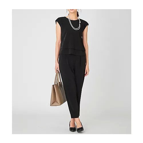 【エニー/ANY】のフレンチスリーブブラウス パンツ セットアップ インテリア・キッズ・メンズ・レディースファッション・服の通販 founy(ファニー) 　ファッション　Fashion　レディースファッション　Fashion for Women　セットアップ　Matching Sets　レディースパンツ・ボトムス　Pants & Trousers / Bottoms　ストレッチ　Stretch, Stretchy Fabric　セットアップ　Set-Up, Coordinated Outfit　セレモニー　Ceremony　パーティ　Party, Party Style　レース　Lace, Lace Fabric　ビジネス 仕事 通勤　Business / Work / Commuting　ブラック系|ID: prp329100004807488 ipo3291000000034885874