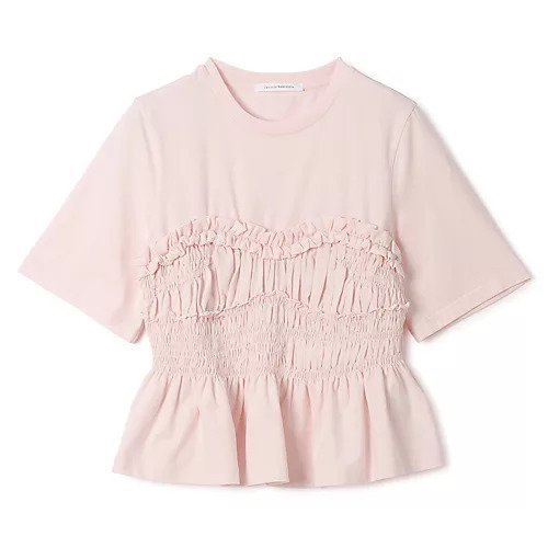 【セシリー バンセン/CECILIE BAHNSEN】のVILDE T-SHIRT JERSEY インテリア・キッズ・メンズ・レディースファッション・服の通販 founy(ファニー) ファッション Fashion レディースファッション Fashion for Women トップス・カットソー Cut & Sew Tops シャツ・ブラウス・オフィスカジュアル Elegant Blouses & Button-Ups ロングTシャツ・Tシャツ Longline T-Shirts & Tees ギャザー Gathered, Ruffled コンパクト Compact, Small Size フリル Frill, Ruffle ペプラム Peplum, Flared Hem ボトム Bottoms, Lower Wear 洗える Machine Washable LIGHT PINK|ID: prp329100004808657 ipo3291000000035904791
