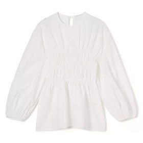 【セシリー バンセン/CECILIE BAHNSEN】のCAMRYN TOP COTTON 人気、トレンドファッション・服の通販 founy(ファニー) ファッション Fashion レディースファッション Fashion for Women ギャザー Gathered, Ruffled フェミニン Feminine, Girly リボン Ribbon, Bow 洗える Machine Washable |ID:prp329100004808670