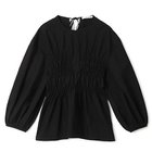 【セシリー バンセン/CECILIE BAHNSEN】のCAMRYN TOP COTTON 人気、トレンドファッション・服の通販 founy(ファニー) ファッション Fashion レディースファッション Fashion for Women ギャザー Gathered, Ruffled フェミニン Feminine, Girly リボン Ribbon, Bow 洗える Machine Washable thumbnail BLACK|ID: prp329100004808670 ipo3291000000035904766