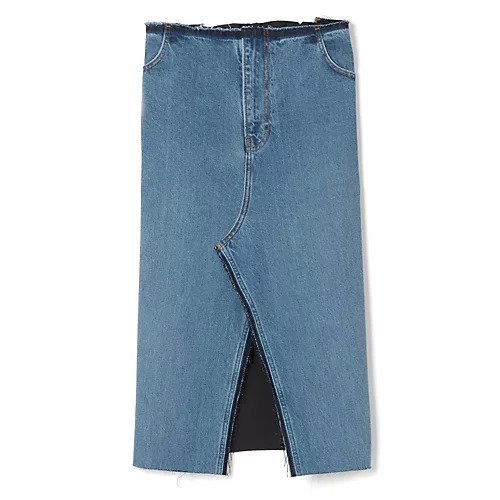 【リトコフスカヤ/LITKOVSKA】のDenim-Wool Blend Midi Skirt インテリア・キッズ・メンズ・レディースファッション・服の通販 founy(ファニー) https://founy.com/ ファッション Fashion レディースファッション Fashion for Women スカート Skirts デニム Denim, Jeans Material ドローコード Drawcord, Drawstring Cord リラックス Relax, Relaxed Fit |ID: prp329100004808686 ipo3291000000034897349