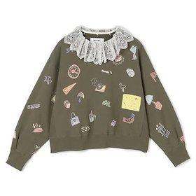 【ミュベール/MUVEIL】 レース襟付き落書きプリントスウェットプルオーバー人気、トレンドファッション・服の通販 founy(ファニー) ファッション Fashion レディースファッション Fashion for Women トップス・カットソー Cut & Sew Tops レディースパーカー・カジュアルフーディー Casual Hoodies & Sweatshirts カジュアルプルオーバー・ニットトップス Pullovers & Knit Tops / Casual Pullovers スウェット・クルーネックトップス Sweatshirts & Crewnecks / Relaxed Fit Sweat Tops タートルネック Turtleneck, High Neck プリント Print, Printed Pattern レース Lace, Lace Fabric 洗える Machine Washable |ID:prp329100004809966