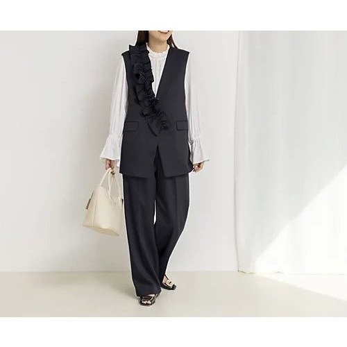 【ノーリーズ/NOLLEY'S】の《セットアップ対応》ウォッシャブルジョーゼットフリル付きマルチWAYジレ 人気、トレンドファッション・服の通販 founy(ファニー) ファッション Fashion レディースファッション Fashion for Women アウター Coat / Outerwear Collection トップス・カットソー Cut & Sew Tops ベスト&ジレ / 重ね着スタイル Vests & Gilets 2026年 2026 オケージョン Occasion Wear クラシック Classic, Timeless Style サテン Satin, Glossy Fabric シンプル Simple, Minimal セットアップ Set-Up, Coordinated Outfit フリル Frill, Ruffle ベスト Vest, Waistcoat エレガント 上品 Elegant other-3|ID: prp329100004809967 ipo3291000000034910235