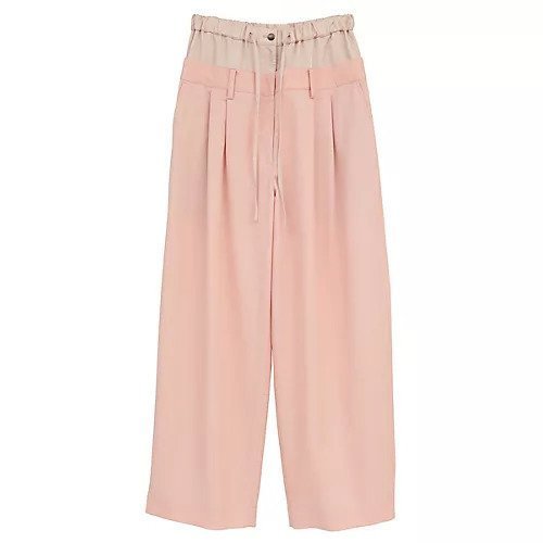 【クラネ/CLANE】のW WAIST WIDE SLACKS インテリア・キッズ・メンズ・レディースファッション・服の通販 founy(ファニー) ファッション Fashion レディースファッション Fashion for Women インナー Innerwear ドッキング Docking, Mixed Material ドローストリング Drawstring, Pull Cord エレガント 上品 Elegant PINK|ID: prp329100004809986 ipo3291000000034910664