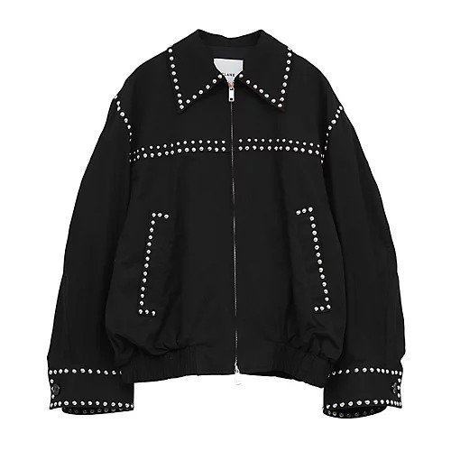 【クラネ/CLANE】のW COLOR STUDDED DRIZZLER JACKET インテリア・キッズ・メンズ・レディースファッション・服の通販 founy(ファニー) ファッション Fashion レディースファッション Fashion for Women アウター Coat / Outerwear Collection レディースジャケット・軽アウター Jackets ギャザー Gathered, Ruffled ジャケット Jacket, Outerwear スタッズ Studs, Metal Accents スプリング Spring, Spring Collection スリーブ Sleeve, Long Sleeve / Short Sleeve フロント Front, Front Design ワイド Wide, Wide Fit 春 Spring BLACK|ID: prp329100004810004 ipo3291000000034910900