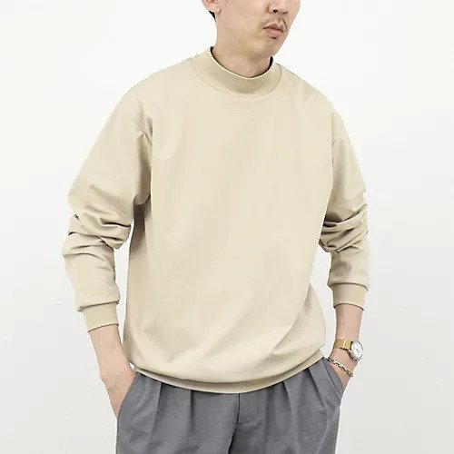 【ノーリーズ グッドマン/NOLLEY'S goodman / MEN】のモックネックロンT 26SS インテリア・キッズ・メンズ・レディースファッション・服の通販 founy(ファニー) 　ファッション　Fashion　メンズファッション　Fashion for Men　2026年　2026　ベージュ|ID: prp329100004810009 ipo3291000000034910931