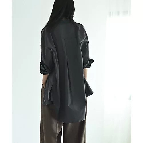 【スタイルデリ/STYLE DELI】の【BLK001】オーバーサイズシャツ 人気、トレンドファッション・服の通販 founy(ファニー) 　ファッション　Fashion　レディースファッション　Fashion for Women　トップス・カットソー　Cut & Sew Tops　シャツ・ブラウス・オフィスカジュアル　Elegant Blouses & Button-Ups　ストライプ　Stripe, Striped Pattern　スリット　Slit, Slit Detail　フロント　Front, Front Design　ボックス　Boxy, Box Shape　羽織　Haori, Light Jacket　無地　Plain, Solid Color　レギュラー　Regular, Standard Fit　ロング　Long, Long-Length　おすすめ　Recommended / Our Picks　夏　Summer　other-3|ID: prp329100004810937 ipo3291000000035910317