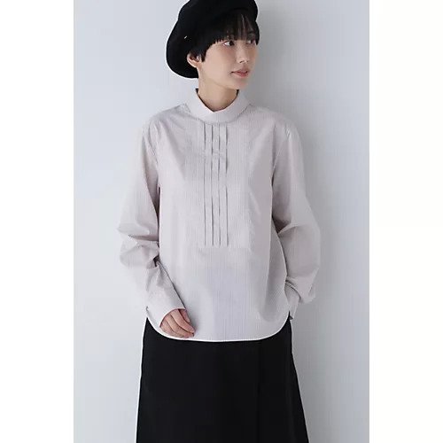 【ヒューマンウーマン/HUMAN WOMAN】の80/ポプリンブラウス インテリア・キッズ・メンズ・レディースファッション・服の通販 founy(ファニー) ファッション Fashion レディースファッション Fashion for Women トップス・カットソー Cut & Sew Tops シャツ・ブラウス・オフィスカジュアル Elegant Blouses & Button-Ups おすすめ Recommended / Our Picks インナー Innerwear カーディガン Cardigan, Knitwear スタンダード Standard, Basic ストライプ Stripe, Striped Pattern ベスト Vest, Waistcoat 無地 Plain, Solid Color ベージュST|ID: prp329100004810943 ipo3291000000034920733