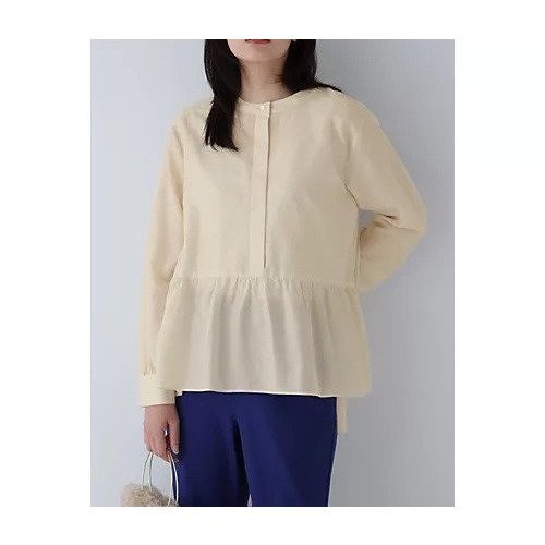 【ヒューマンウーマン/HUMAN WOMAN】の綿シルクローンウォッシャブルブラウス インテリア・キッズ・メンズ・レディースファッション・服の通販 founy(ファニー) ファッション Fashion レディースファッション Fashion for Women トップス・カットソー Cut & Sew Tops シャツ・ブラウス・オフィスカジュアル Elegant Blouses & Button-Ups おすすめ Recommended / Our Picks カーディガン Cardigan, Knitwear シルク Silk, 100% Silk スタンダード Standard, Basic ペプラム Peplum, Flared Hem ボトム Bottoms, Lower Wear ロング Long, Long-Length エクリュ|ID: prp329100004810950 ipo3291000000034920776