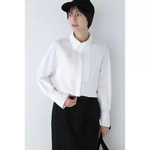 【ヒューマンウーマン/HUMAN WOMAN】のレース襟付きサテンブラウス インテリア・キッズ・メンズ・レディースファッション・服の通販 founy(ファニー) ファッション Fashion レディースファッション Fashion for Women トップス・カットソー Cut & Sew Tops シャツ・ブラウス・オフィスカジュアル Elegant Blouses & Button-Ups おすすめ Recommended / Our Picks カフス Cuff Design クラシカル Classical, Vintage-Inspired サテン Satin, Glossy Fabric スタンダード Standard, Basic デニム Denim, Jeans Material フレンチ French, French Style ベーシック Basic, Essential ボトム Bottoms, Lower Wear レース Lace, Lace Fabric ホワイト|ID: prp329100004810955 ipo3291000000034920800