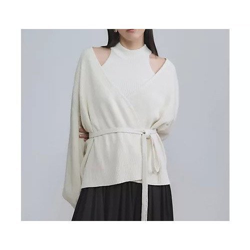 【カオス/Chaos】のロウシルクカシュクールカーディガン インテリア・キッズ・メンズ・レディースファッション・服の通販 founy(ファニー) 　ファッション　Fashion　レディースファッション　Fashion for Women　トップス・カットソー　Cut & Sew Tops　カーディガン・羽織り　Layered Style Cardigans　おすすめ　Recommended / Our Picks　カシュクール　Wrap Design　タンク　Tank Top, Sleeveless Top　アイボリー|ID: prp329100004810967 ipo3291000000034920904