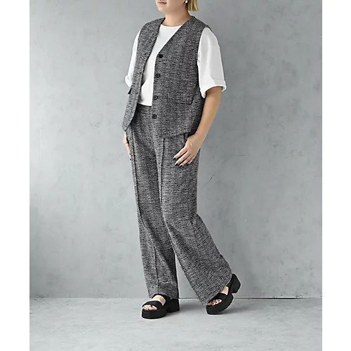 【スタイルデリ/STYLE DELI】の【BLK001】カットライトツイードパンツ 人気、トレンドファッション・服の通販 founy(ファニー) ファッション Fashion レディースファッション Fashion for Women パンツ Pants & Trousers オケージョン Occasion Wear 軽量 Lightweight, Ultra Light シンプル Simple, Minimal スウェット / スエット Sweatshirt, Sweatwear ストレッチ Stretch, Stretchy Fabric スリット Slit, Slit Detail セットアップ Set-Up, Coordinated Outfit センター Center, Center Line ツイード Twill, Twill Weave フロント Front, Front Design ベスト Vest, Waistcoat ポケット Pocket, Pocket Detail ミックス Mix, Mixed Style ワイド Wide, Wide Fit おすすめ Recommended / Our Picks 旅行 Travel エレガント 上品 Elegant セレモニー Ceremony other-2|ID: prp329100004810985 ipo3291000000034921043