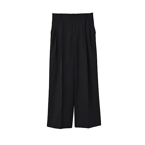 【スタイルデリ/STYLE DELI】の【BLK001】ダブルタックワイドパンツ 人気、トレンドファッション・服の通販 founy(ファニー) ファッション Fashion レディースファッション Fashion for Women パンツ Pants & Trousers スリット Slit, Slit Detail スーツ Suit, Formalwear センター Center, Center Line トレンド Trend, Trending Now 定番 Standard, Basic Item フラット Flat, Flat Shoes フロント Front, Front Design ルーズ Loose, Oversized ループ Loop, Loop Knit ワイド Wide, Wide Fit おすすめ Recommended / Our Picks 夏 Summer エレガント 上品 Elegant other-1|ID: prp329100004810987 ipo3291000000034921053