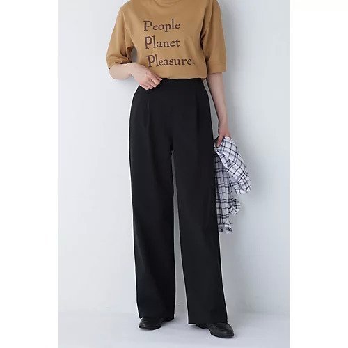 【ヒューマンウーマン/HUMAN WOMAN】のストレッチポンチワイドパンツ インテリア・キッズ・メンズ・レディースファッション・服の通販 founy(ファニー) ファッション Fashion レディースファッション Fashion for Women パンツ Pants & Trousers おすすめ Recommended / Our Picks カットソー Cut and Sewn Top シンプル Simple, Minimal スタンダード Standard, Basic スニーカー Sneakers, Trainers ダウン Down, Puffer ワイド Wide, Wide Fit ブラック|ID: prp329100004810998 ipo3291000000034921126