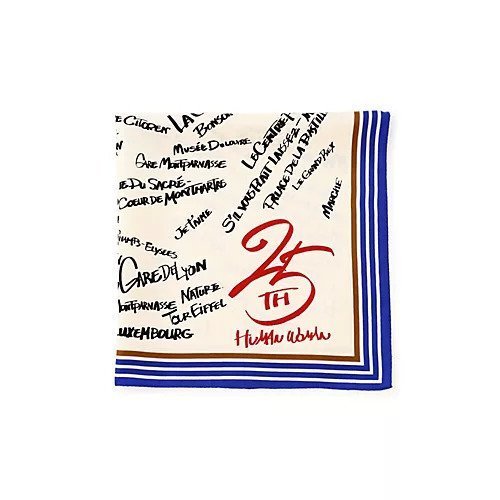 【ヒューマンウーマン/HUMAN WOMAN】の25thプリントシルクスカーフ 人気、トレンドファッション・服の通販 founy(ファニー) 　ファッション　Fashion　レディースファッション　Fashion for Women　コンパクト　Compact, Small Size　シルク　Silk, 100% Silk　シンプル　Simple, Minimal　スカーフ　Scarf, Neckwear　フレンチ　French, French Style　フレーム　Frame, Outline　プリント　Print, Printed Pattern　ボーダー　Border, Stripe　ランダム　Random, Irregular　other-2|ID: prp329100004811025 ipo3291000000034921333