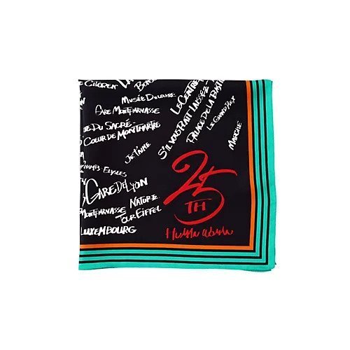 【ヒューマンウーマン/HUMAN WOMAN】の25thプリントシルクスカーフ 人気、トレンドファッション・服の通販 founy(ファニー) 　ファッション　Fashion　レディースファッション　Fashion for Women　コンパクト　Compact, Small Size　シルク　Silk, 100% Silk　シンプル　Simple, Minimal　スカーフ　Scarf, Neckwear　フレンチ　French, French Style　フレーム　Frame, Outline　プリント　Print, Printed Pattern　ボーダー　Border, Stripe　ランダム　Random, Irregular　other-3|ID: prp329100004811025 ipo3291000000034921334