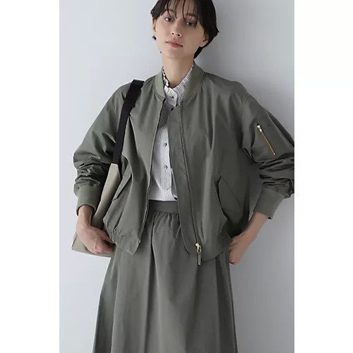 【ヒューマンウーマン/HUMAN WOMAN】のMA-1ブルゾン インテリア・キッズ・メンズ・レディースファッション・服の通販 founy(ファニー) 　ファッション　Fashion　レディースファッション　Fashion for Women　アウター　Coat / Outerwear Collection　ブルゾンジャケット・スポーティアウター　Blouson Jackets　MA-1ジャケット　MA-1 Bomber Jackets / Flight Jackets　おすすめ　Recommended / Our Picks　インナー　Innerwear　ジップ　Zip, Zipper　ジャケット　Jacket, Outerwear　スタンダード　Standard, Basic　ストライプ　Stripe, Striped Pattern　セットアップ　Set-Up, Coordinated Outfit　ブルゾン　Blouson, Bomber Jacket　ポケット　Pocket, Pocket Detail　今季　This Season, Current Season　カーキ|ID: prp329100004811035 ipo3291000000034921387