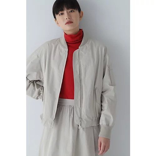 【ヒューマンウーマン/HUMAN WOMAN】のMA-1ブルゾン インテリア・キッズ・メンズ・レディースファッション・服の通販 founy(ファニー) 　ファッション　Fashion　レディースファッション　Fashion for Women　アウター　Coat / Outerwear Collection　ブルゾンジャケット・スポーティアウター　Blouson Jackets　MA-1ジャケット　MA-1 Bomber Jackets / Flight Jackets　おすすめ　Recommended / Our Picks　インナー　Innerwear　ジップ　Zip, Zipper　ジャケット　Jacket, Outerwear　スタンダード　Standard, Basic　ストライプ　Stripe, Striped Pattern　セットアップ　Set-Up, Coordinated Outfit　ブルゾン　Blouson, Bomber Jacket　ポケット　Pocket, Pocket Detail　今季　This Season, Current Season　ベージュ|ID: prp329100004811035 ipo3291000000034921388