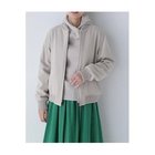 【ヒューマンウーマン/HUMAN WOMAN】のソフトメルトンブルゾン グレージュ|ID: prp329100004811037 ipo3291000000034921398