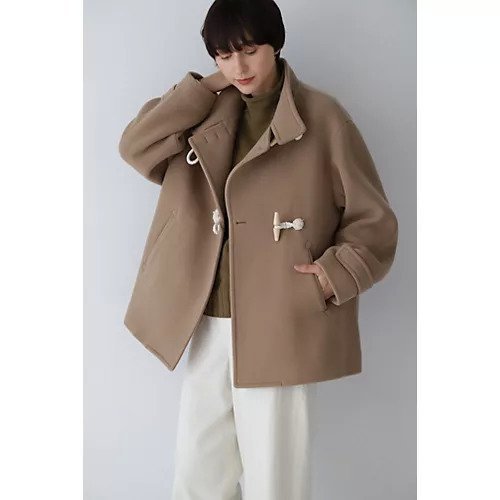 【ヒューマンウーマン/HUMAN WOMAN】のダブルモッサダッフルコート インテリア・キッズ・メンズ・レディースファッション・服の通販 founy(ファニー) 　ファッション　Fashion　レディースファッション　Fashion for Women　アウター　Coat / Outerwear Collection　コート・ロングコート・ピーコート　Long Coats, Peacoats & More　ダッフルコート　Duffle Coats　おすすめ　Recommended / Our Picks　シンプル　Simple, Minimal　スタンダード　Standard, Basic　スタンド　Stand Collar, Upright Stand　ストライプ　Stripe, Striped Pattern　ダッフルコート　Duffle Coat, Toggle Coat　ボトム　Bottoms, Lower Wear　冬　Winter / This Winter　キャメル|ID: prp329100004811040 ipo3291000000034921428