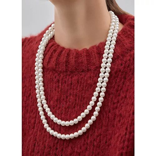 【スタイルデリ/STYLE DELI】の8mmパール58cm2連ネックレス インテリア・キッズ・メンズ・レディースファッション・服の通販 founy(ファニー) 　ファッション　Fashion　レディースファッション　Fashion for Women　ジュエリー　Jewelry　ネックレス　Necklaces & Pendants　シルバー　Silver, Metallic Silver　シンプル　Simple, Minimal　ジャケット　Jacket, Outerwear　ジュエリー　Jewelry, Accessories　スポーツ　Sports, Activewear　チェーン　Chain, Chain Strap　デニム　Denim, Jeans Material　ネックレス　Necklace, Pendant Necklace　バランス　Balance, Style Balance　パール　Pearl, Pearl Accent　フェイク　Faux, Fake　フォーマル　Formal, Dressy　ベスト　Vest, Waistcoat　メガネ　Glasses, Eyewear　ロング　Long, Long-Length　アイボリー|ID: prp329100004811972 ipo3291000000034930938