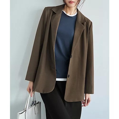 【スタイルデリ/STYLE DELI】のスッキリ2ボタンテーラードジャケット インテリア・キッズ・メンズ・レディースファッション・服の通販 founy(ファニー) 　ファッション　Fashion　レディースファッション　Fashion for Women　アウター　Coat / Outerwear Collection　レディースジャケット・軽アウター　Jackets　テーラードジャケット / 通勤・きれいめスタイル　Tailored Jackets & Blazers　軽量　Lightweight, Ultra Light　シンプル　Simple, Minimal　ジャケット　Jacket, Outerwear　ストレート　Straight, Straight Cut　スリット　Slit, Slit Detail　スーツ　Suit, Formalwear　テーラード　Tailored, Tailored Fit　定番　Standard, Basic Item　長袖　Long Sleeve, Full Sleeve　フロント　Front, Front Design　ポケット　Pocket, Pocket Detail　マーブル　Marble, Marble Pattern　ミドル　Middle Length, Mid Height　カーキブラウン|ID: prp329100004812948 ipo3291000000034942654
