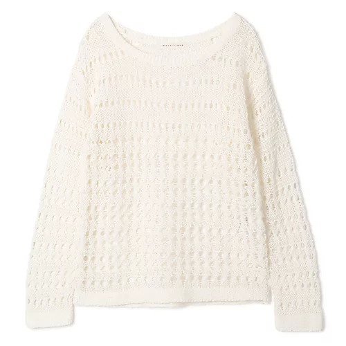 【マルティニーク/martinique】のライトメッシュニット インテリア・キッズ・メンズ・レディースファッション・服の通販 founy(ファニー) 　ファッション　Fashion　レディースファッション　Fashion for Women　トップス・カットソー　Cut & Sew Tops　ニット　Knit Tops & Sweaters　おすすめ　Recommended / Our Picks　シルク　Silk, 100% Silk　フレアースカート　Flared Skirt, A-Line Skirt　ペーパー　Paper, Kraft Paper　ルーズ　Loose, Oversized　夏　Summer　ホワイト|ID: prp329100004813730 ipo3291000000035605687