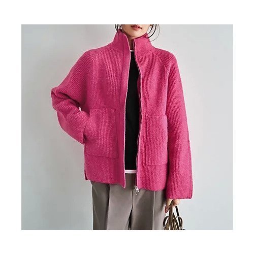 【スタイルデリ/STYLE DELI】のダブルジップスタンドネックニットジャケット 人気、トレンドファッション・服の通販 founy(ファニー) 　ファッション　Fashion　レディースファッション　Fashion for Women　アウター　Coat / Outerwear Collection　レディースジャケット・軽アウター　Jackets　イエロー　Yellow　カーディガン　Cardigan, Knitwear　シルバー　Silver, Metallic Silver　ジャケット　Jacket, Outerwear　スウェット / スエット　Sweatshirt, Sweatwear　スタンド　Stand Collar, Upright Stand　ストレート　Straight, Straight Cut　スリット　Slit, Slit Detail　ダブル　Double, Double-Breasted　トレンド　Trend, Trending Now　人気　Popular, Best Seller　長袖　Long Sleeve, Full Sleeve　バランス　Balance, Style Balance　パーカー　Hoodie, Parka　フロント　Front, Front Design　ブルゾン　Blouson, Bomber Jacket　ポケット　Pocket, Pocket Detail　ミドル　Middle Length, Mid Height　メランジ　Melange, Mixed Yarn　冬　Winter / This Winter　other-2|ID: prp329100004813731 ipo3291000000035605421