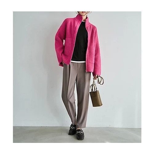 【スタイルデリ/STYLE DELI】のダブルジップスタンドネックニットジャケット 人気、トレンドファッション・服の通販 founy(ファニー) 　ファッション　Fashion　レディースファッション　Fashion for Women　アウター　Coat / Outerwear Collection　レディースジャケット・軽アウター　Jackets　イエロー　Yellow　カーディガン　Cardigan, Knitwear　シルバー　Silver, Metallic Silver　ジャケット　Jacket, Outerwear　スウェット / スエット　Sweatshirt, Sweatwear　スタンド　Stand Collar, Upright Stand　ストレート　Straight, Straight Cut　スリット　Slit, Slit Detail　ダブル　Double, Double-Breasted　トレンド　Trend, Trending Now　人気　Popular, Best Seller　長袖　Long Sleeve, Full Sleeve　バランス　Balance, Style Balance　パーカー　Hoodie, Parka　フロント　Front, Front Design　ブルゾン　Blouson, Bomber Jacket　ポケット　Pocket, Pocket Detail　ミドル　Middle Length, Mid Height　メランジ　Melange, Mixed Yarn　冬　Winter / This Winter　other-3|ID: prp329100004813731 ipo3291000000035605423