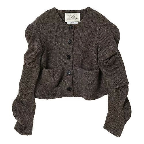 【ピリングス/pillings】の【SPURSHOP別注】Cardigan unstable sleeve インテリア・キッズ・メンズ・レディースファッション・服の通販 founy(ファニー) 　ファッション　Fashion　レディースファッション　Fashion for Women　トップス・カットソー　Cut & Sew Tops　カーディガン・羽織り　Layered Style Cardigans　カーディガン　Cardigan, Knitwear　ポケット　Pocket, Pocket Detail　モダン　Modern, Contemporary　人気　Popular, Best Seller　今季　This Season, Current Season　別注　Limited Edition, Custom Order　手編み　Hand-Knitted, Handmade Knit　Brown|ID: prp329100004813732 ipo3291000000034954392