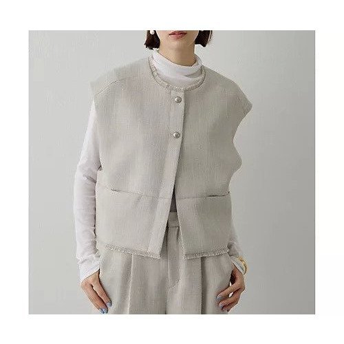 【ウィムガゼット/Whim Gazette】の【THE PAUSE】ツイードショートジレ インテリア・キッズ・メンズ・レディースファッション・服の通販 founy(ファニー) ファッション Fashion レディースファッション Fashion for Women アウター Coat / Outerwear Collection トップス・カットソー Cut & Sew Tops ベスト&ジレ / 重ね着スタイル Vests & Gilets ヴィンテージ Vintage Style グラデーション Gradient, Ombre ショート Short, Short Length シルバー Silver, Metallic Silver スリーブ Sleeve, Long Sleeve / Short Sleeve セットアップ Set-Up, Coordinated Outfit ツイード Twill, Twill Weave フリンジ Fringe, Tassel フレンチ French, French Style ワーク Workwear, Utility Style おすすめ Recommended / Our Picks エレガント 上品 Elegant セレモニー Ceremony 2026年 2026 ライトグレー|ID: prp329100004813734 ipo3291000000034954836