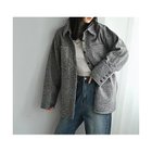 【スタイルデリ/STYLE DELI】の【BLK001】ループツイードビックカフスシャツ 人気、トレンドファッション・服の通販 founy(ファニー) ファッション Fashion レディースファッション Fashion for Women トップス・カットソー Cut & Sew Tops シャツ・ブラウス・オフィスカジュアル Elegant Blouses & Button-Ups イエロー Yellow カフス Cuff Design カーディガン Cardigan, Knitwear シンプル Simple, Minimal ツイード Twill, Twill Weave ビッグ Big, Oversized ミックス Mix, Mixed Style ループ Loop, Loop Knit ロング Long, Long-Length 冬 Winter / This Winter 秋 Autumn thumbnail グレー|ID: prp329100004813813 ipo3291000000035605379