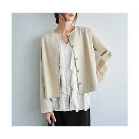 【スタイルデリ/STYLE DELI】 メタルボタンの柔らかノーカラージャケット人気、トレンドファッション・服の通販 founy(ファニー) ファッション Fashion レディースファッション Fashion for Women アウター Coat / Outerwear Collection レディースジャケット・軽アウター Jackets ノーカラージャケット / シンプル上品コーデ Collarless Jackets イエロー Yellow インナー Innerwear カットソー Cut and Sewn Top カーディガン Cardigan, Knitwear ジャケット Jacket, Outerwear ストレート Straight, Straight Cut スリット Slit, Slit Detail 長袖 Long Sleeve, Full Sleeve バランス Balance, Style Balance フォルム Silhouette, Form フロント Front, Front Design ベーシック Basic, Essential ポケット Pocket, Pocket Detail ミドル Middle Length, Mid Height メタル Metal, Metal Parts リアル Real, Realistic リラックス Relax, Relaxed Fit ワイド Wide, Wide Fit エレガント 上品 Elegant |ID:prp329100004813817