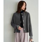 【スタイルデリ/STYLE DELI】のメタルボタンの柔らかノーカラージャケット チャコール|ID:prp329100004813817