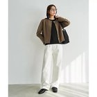 【スタイルデリ/STYLE DELI】のメタルボタンの柔らかノーカラージャケット ブラウン|ID:prp329100004813817