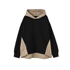 【スタイルデリ/STYLE DELI】の【BLK001】異素材使いフーディープルオーバー 人気、トレンドファッション・服の通販 founy(ファニー) ファッション Fashion レディースファッション Fashion for Women トップス・カットソー Cut & Sew Tops カジュアルプルオーバー・ニットトップス Pullovers & Knit Tops / Casual Pullovers カットソー Cut and Sewn Top スリット Slit, Slit Detail チェック Check, Plaid, Tartan 定番 Standard, Basic Item ブラウジング Blouson Silhouette, Cinched Waist おすすめ Recommended / Our Picks 夏 Summer 旅行 Travel thumbnail ブラック×ベージュ|ID: prp329100004815841 ipo3291000000034979408