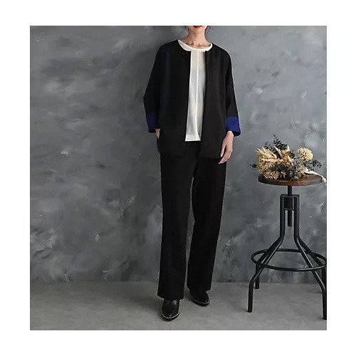 【スタイルデリ/STYLE DELI】の【BLK001】リラックスドルマン配色ジャケット 人気、トレンドファッション・服の通販 founy(ファニー) 　ファッション　Fashion　レディースファッション　Fashion for Women　アウター　Coat / Outerwear Collection　レディースジャケット・軽アウター　Jackets　カーディガン　Cardigan, Knitwear　ジャケット　Jacket, Outerwear　スリット　Slit, Slit Detail　チェック　Check, Plaid, Tartan　定番　Standard, Basic Item　ボックス　Boxy, Box Shape　おすすめ　Recommended / Our Picks　日本製　Made In Japan　夏　Summer　旅行　Travel　other-3|ID: prp329100004815877 ipo3291000000034979670