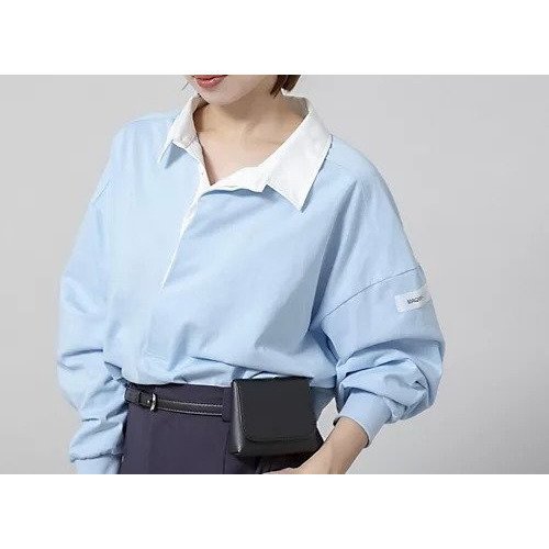 【ノーリーズ/NOLLEY'S】の【MAQWEL/マクウェル】ウォッシャブルBIGラガーシャツ インテリア・キッズ・メンズ・レディースファッション・服の通販 founy(ファニー) 　ファッション　Fashion　レディースファッション　Fashion for Women　トップス・カットソー　Cut & Sew Tops　シャツ・ブラウス・オフィスカジュアル　Elegant Blouses & Button-Ups　2026年　2026　ウォッシャブル　Machine Washable　カットソー　Cut and Sewn Top　クラシック　Classic, Timeless Style　スラックス　Slacks, Dress Pants　デニム　Denim, Jeans Material　バランス　Balance, Style Balance　ボーダー　Border, Stripe　リラックス　Relax, Relaxed Fit　サックス|ID: prp329100004816062 ipo3291000000034981641